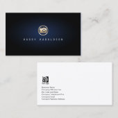 Fotograf Elegant Gold Camera Icon Blue Glow Visitenkarte (Vorne/Hinten)