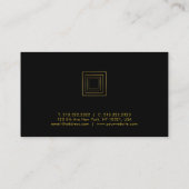 Fotograf-eleganter Goldblick-Fotografie-Luxus Visitenkarte (Rückseite)