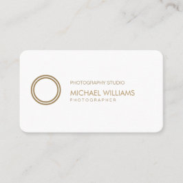 Fotograf - eleganter Professioneller weißes Symbol Visitenkarte