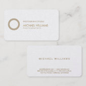 Fotograf - eleganter Professioneller weißes Symbol Visitenkarte (Vorne/Hinten)