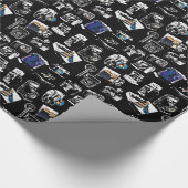 Fotograf erfasste Vintage-Kameraformate Geschenkpapier (Ecke)