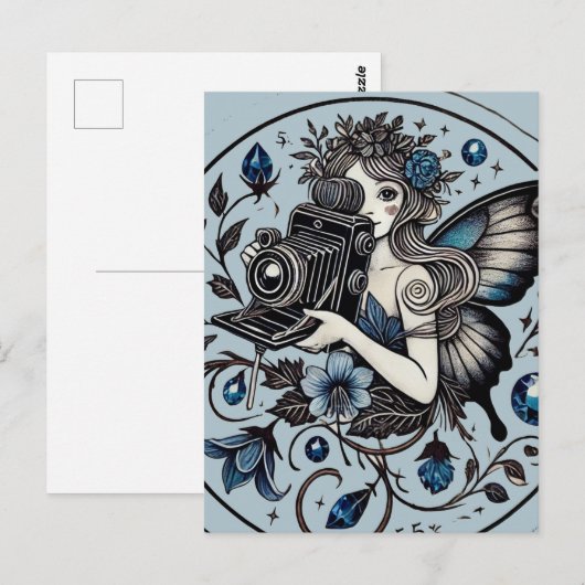 Fotograf Fairy Postkarte (Vorne/Hinten)