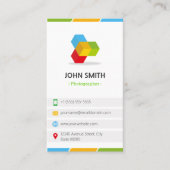 Fotograf - farbig mit QR-Code Visitenkarte (Vorderseite)