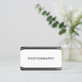 Fotograf Film Roll Kamera Schwarz-Weiß Visitenkarte (Stehend Vorderseite)