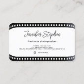 Fotograf Film Roll Kamera Schwarz-Weiß Visitenkarte (Rückseite)