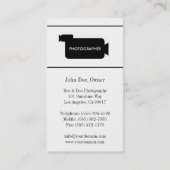 Fotograf-Filmemacher-Fotografie-Goldpapier Visitenkarte (Rückseite)