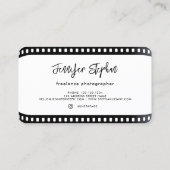 Fotograf FilmRoll Foto QR Code Initial einzigartig Visitenkarte (Rückseite)