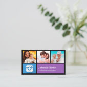 Fotograf Foto Frame Collage - Metro Style Visitenkarte (Stehend Vorderseite)