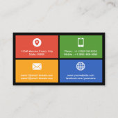 Fotograf Foto Frame Collage - Metro Style Visitenkarte (Rückseite)