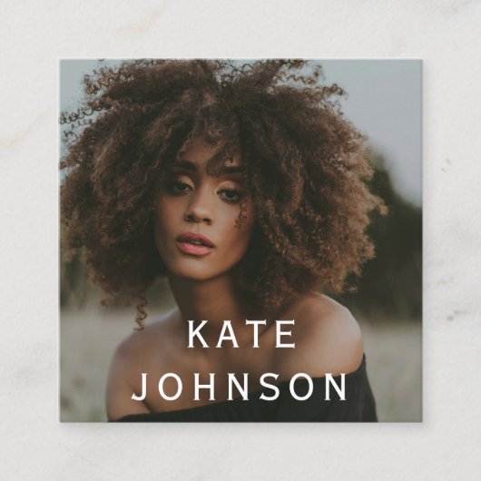 Fotograf Foto Modernes Business Logo Chic Quadratische Visitenkarte (Vorderseite)