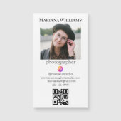 Fotograf Foto qr Code moderner Business Magnet (Vorderseite)