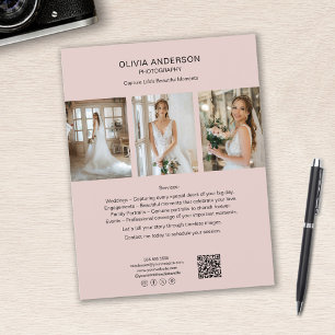 Fotograf Foto QR Social Media Pink Geschäft Flyer