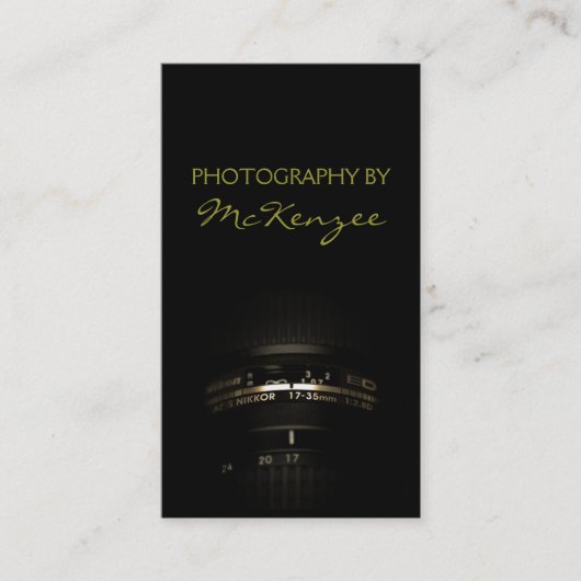 Fotograf, Fotografie, Camera Business Card Visitenkarte (Vorderseite)