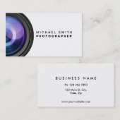 Fotograf-Fotografie-Kameraobjektiv beruflich Visitenkarte (Vorne/Hinten)