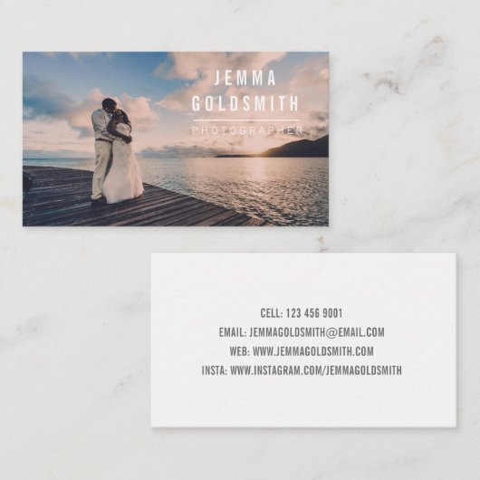 Fotograf-Fotografie-Portfolio-Schablone Visitenkarte (Vorne/Hinten)