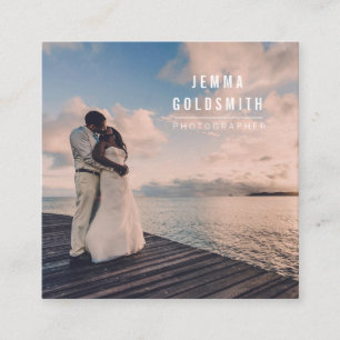 Fotograf-Fotografie-Quadrat-Visitenkarte Quadratische Visitenkarte