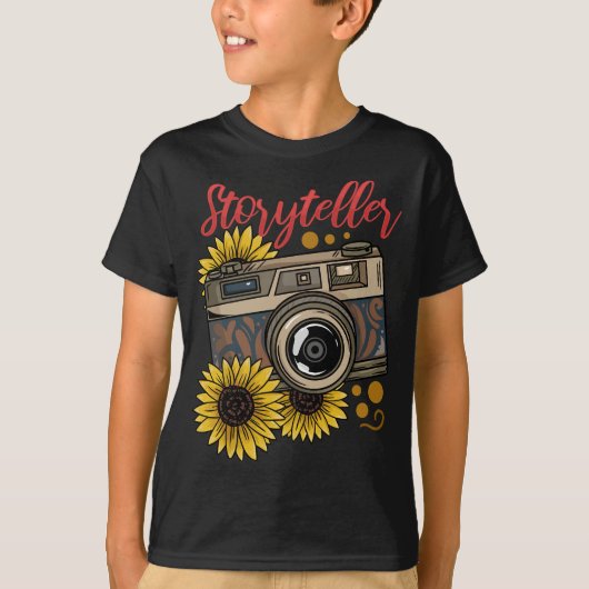 Fotograf Fotografie Storyteller Camera Geschenk T-Shirt (Vorderseite)