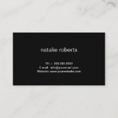 Fotograf Fotografie Typografie Visitenkarte (Rückseite)