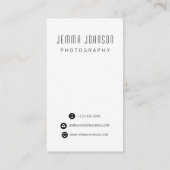 Fotograf Fotografy Foto Frame Business Card Visitenkarte (Rückseite)