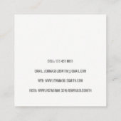 Fotograf Fotografy Square Business Card Quadratische Visitenkarte (Rückseite)