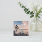 Fotograf Fotografy Square Business Card Quadratische Visitenkarte (Stehend Vorderseite)