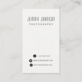 Fotograf Fotovorlage Marketing Visitenkarte (Rückseite)