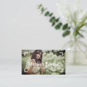 Fotograf Frame Custom Foto Business Card Visitenkarte (Stehend Vorderseite)