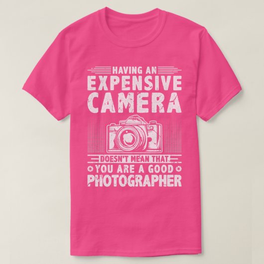 Fotograf Frauen Männer Fotokamera T-Shirt (Design vorne)