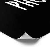 Fotograf Funny Cat Fotograf Pun Dark BG Poster (Ecke)