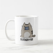 Fotograf Funny Cat Fotograf Pun Kaffeetasse (Links)