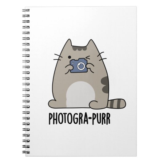 Fotograf Funny Cat Fotograf Pun Notizblock (Vorderseite)