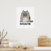 Fotograf Funny Cat Fotograf Pun Poster (Küche)