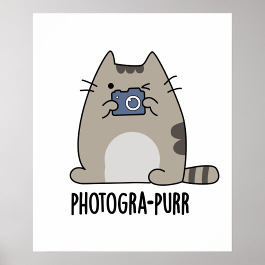 Fotograf Funny Cat Fotograf Pun Poster (Vorne)