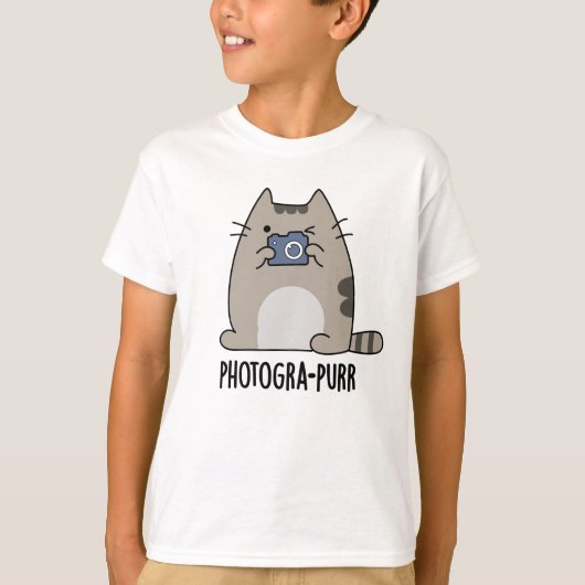 Fotograf Funny Cat Fotograf Pun T-Shirt (Vorderseite)