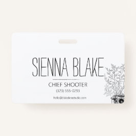 Fotograf für botanische Camera-Logos Ausweis