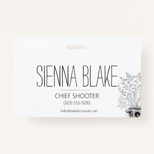 Fotograf für botanische Camera-Logos Ausweis (Vorderseite)