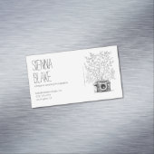 Fotograf für botanische Camera-Logos Magnetische Visitenkarte (Beispiel)