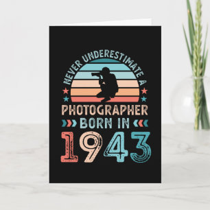 Fotograf geboren 1943 80. Geburtstagsgeschenk Karte