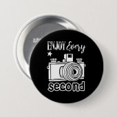 Fotograf genießt jede Sekunde Button (Vorne & Hinten)