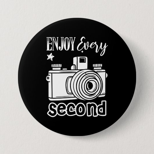 Fotograf genießt jede Sekunde Button (Vorderseite)