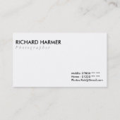 Fotograf-Geschäfts-Karte Visitenkarte (Rückseite)