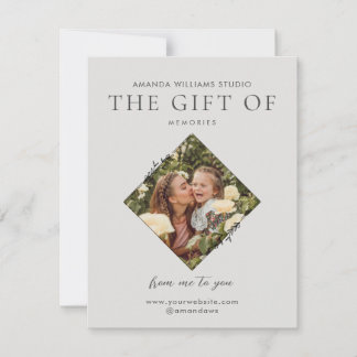 Fotograf Geschenkkarten Zertifikate Feiertagskarte