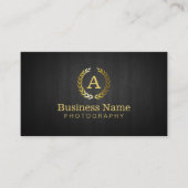 Fotograf Gold Monogramm Fotografie Visitenkarte (Vorderseite)