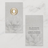 Fotograf-Goldfensterladen elegantes Lotus mit Visitenkarte (Vorne/Hinten)