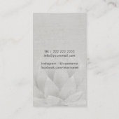 Fotograf-Goldfensterladen elegantes Lotus mit Visitenkarte (Rückseite)