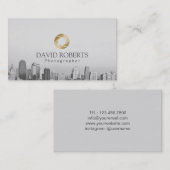 Fotograf-Goldfensterladen-Skyline-Fotografie Visitenkarte (Vorne/Hinten)