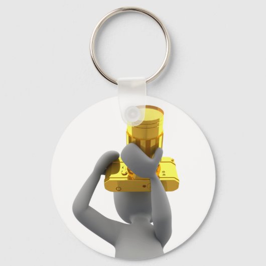 Fotograf-Goldkamera Schlüsselanhänger (Vorderseite)