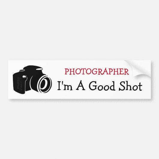 Fotograf, gut fotografiert autoaufkleber (Vorne)