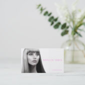 ★ Fotograf-Hairstylist-Modell modernes Headshot ★ Visitenkarte (Stehend Vorderseite)