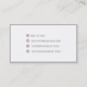 ★ Fotograf-Hairstylist-Modell modernes Headshot ★ Visitenkarte (Rückseite)